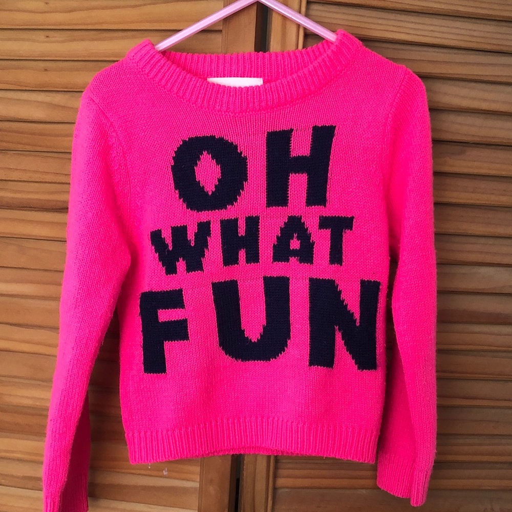 Wonderkids Neon Pink Graphic Sweater